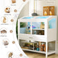 Hamster Cage with Storage Cabinet, Guinea Pig Cage for Small Animals, Large Hamster Cage and Habitat with Easy View Acrylic Panels and Pull Out Drawer for Hamster, Rabbit, Hedgehog, Easy to Clean