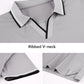 Esabel.C Jacquard Golf Shirts for Men Moisture Wicking Short Sleeve Performance Dry Fit Active Mens Polo Shirts