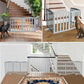 ZJSF Foldable Freestanding Indoor Dog Gate for House Wood Long Pet Gates Dog Fence for Stairs Puppy Gates for Hallways, Puppy Gate,Support Feet Included, Grey, 32 "Height-4 Panels