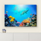 wall26 Canvas Print Wall Art Vibrant Coral Reef Shark Fish Anemone Reef Nature Animals Photography Realism Rustic Scenic Landscape Wilderness Earth for Living Room, Bedroom, Office - 24"x36"