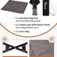 KingCamp Elevated Dog Bed for Medium Dogs, Outdoor Raised Cooling Pet Cot Bed with Washable Breathable Mesh & No-Slip Feet Perfect for Camping, Backyard, Indoor Use (Medium, Black)