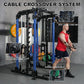 Smith Machine Home Gym with Aluminum Pulley Set- 2000lbs Capacity All-in-One Power Rack with Cable Crossover, Pull-Up Bar & Dip Station, Includes 18 Attachments, P107 Anvil