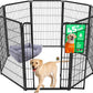 FXW Homeplus Unleashed Indoor Dog Playpen - Stress-Free and Safe Play, Heavy Duty 45 Inch 8 Wire Panels Dog Pen for Large Dogs, Black│Patented
