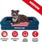The Dog’s Bed, Medium Blue Oxford with Red Trim USA Flag Dog Bed with Central Flag 30x23.5, Memory Foam, Pain Relief, Post Surgery, Waterproof Washable Cover Cover, Veterinary Approved