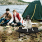 Elevated Dog Bed, Portable Raised Pet Cot for Outdoor and Indoor Folding Dog Cot Bed with Padded Filling Carrying Bag Included Pet Raised Travel Lounger for Camping Traveling (36x36x12inch)