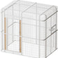 Large Bird Cage for Parakeets Outdoor Bird Aviary Parrot Cage with Perch, Walk-in Heavy Duty Birdcage for Macaws Canaries Parrots Budgie Lovebirds, White