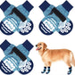 BEAUTYZOO Anti Slip Dog Socks for Small Medium Large Dogs,Paw Protector with Grips for Hardwood Floor Hot/Cold Pavement,Traction Control 3 Pairs AntiTwist Dog Shoes to Prevent Licking for Senior Dog