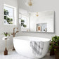 Silver Bathroom Mirror,60x36 inch Wall Mirror for Bathroom Wall Mounted,Large Rectangle Mirror for Bathroom Over Sink,Modern Metal Frame for Living Room,Bedroom Entryway,Horizontal/Vertical