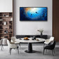 Large Ocean Diving Wall Art for Living Room, Framed Oversized Fish Wall Decor Underwater Marine Life Canvas Painting Modern Artwork for Living Room Bathroom Bedroom Office Dining Room 60"x30"