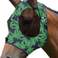 Harrison Howard Super Comfort Stretchy Fly Mask Large Eye Space with UV Protection Soft on Skin with Breathability Live Leaf S