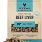 Vital Essentials Beef Liver Dog Treats, 15 oz | Freeze-Dried Raw | Single Ingredient | Premium Quality High Protein Training Treats | Grain Free, Gluten Free, Filler Free
