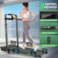 Walking Pad Treadmill with Desk Workstation, 10% Incline Foldable Treadmill with Handrail, 300lbs Capacity, 3 Control Methods, 8 in 1 Folding Treadmills for Home Office