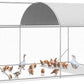 Large Metal Chicken Coop, Walk-in Chicken Run Pen with Waterproof Cover, Dome Roof Poultry Cage for Outdoor, Backyard, Farm (8.96'Wx12.99'Lx6.4'H)