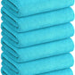 JML Bath Towels, Microfiber Bath Towel Set 6 Pack 30" x 60", Soft Absorbent Microfiber Bathroom Towels for Body, Adult, Aquamarine