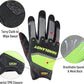 HANDLANDY Mens Work Gloves Touch screen, Utility Mechanic Gloves, Flexible Breathable Fit- Padded Knuckles & Palm