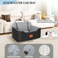 Dog Car Seat for Medium/Large Dogs,Dog Booster Seat for Dog Under 50lbs or 2 Small Dogs, Detachable and Washable Pet Car Seat,Multi-Functional Travel Dog Bed & Dog Sofa(Black/Grey)
