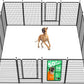 FXW Rollick Unleashed Dog Playpen for Indoor, Yard, RV Camping, 50 inch 16 Panels for Large Dogs, Black│Patented