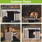 GUTINNEEN Outdoor Cat House Wooden Rabbit Hutch Outside Feral Cat Shelter Bunny Cage Guinea Pig Habitat Weatherproof(AIR12)