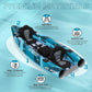 UPWELL 11'/14'6”Inflatable Kayak with Drop Stitch Floor and Accessories Including Kayak Seat with Thickened Cushion, Paddle, Fin, Repair Kits, Carry Bag and Hand Pump