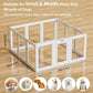 Clear Acrylic Dog Playpen Transparent Dog Playpen Indoor, Easy Assemble Clear Pet Pen for Puppy Bunny Cat Pig, Sturdy & Easy Cleaning Plastic Dog Puppy Fence (23.6" H, 12PCS)