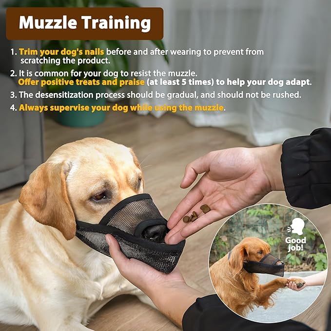 Crazy Felix Nylon Dog Muzzle for Small Medium Large Dogs Dachshund Beagle Poodle Labrador, Air Mesh Breathable and Drinkable Pet Mouth Guard for Anti-Biting Chewing Scavenging(XS, Grey)