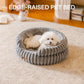MEWOOFUN Washable Small Dog Bed, Cat Beds for Indoor Cats with Anti-Slip Bottom, Round Pet Bed for Puppy and Kitten (Grey, 24"x24"x9")