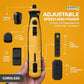 Diamondg Cordless Dog Nail Grinder with Quiet Sound & LED Tip for Large & Small Dogs, 4hrs. Runtime, 2 Bits Included, Orange