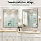 24x32 Inch Black Bathroom Mirror for Wall, Aluminum Frame Rectangle Rectangular Vanity Mirror, Modern Large for Bedroom, Living Room, Horizontal or Vertical