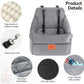 Dog Car Seat for Small/Medium Dogs, Dog Booster Car Seats with Thick Cushion for Dogs Under 35lbs, Detachable Washable Pet Car Seat with Storage Pockets, 2 Safety Belts