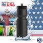 50 Strong Sports Water Bottles – Reusable 22 oz BPA-Free Plastic Bottles with Pull Top Cap – Made in USA – Top Rack Dishwasher Safe – Fits Most Bike Cages Brand