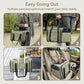 Petsfit Expandable Rabbit Carrier Bunny Carriers, 16 Inch Airline Approved Pet Carrier with 2 Extensions, Soft Washable Cushion, Self-Locking Zipper Head, Built-in Safety Rope, Fit for Travel