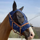 Horse Fly Mask Super Comfort Horse Fly Mask Elasticity Fly Mask with Ears We Only Make Products That Horses Like… (Midnight Blue, L)