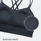 CRZ YOGA Softness Mold Womens Butterluxe Strappy Longline Sports Bra - Double Spaghetti Strap Workout Yoga Crop Top Athletic