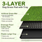 Dog Grass Pad with Tray, 34''X23'' Large Artificial Turf Grass Potty, Reusable Puppy Pee Pads for Dogs, Portable Dog Litter Box for Indoor/Outdoor Potty Training Toilet