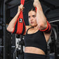 DMoose Fitness Hanging Ab Straps for Pull Up Bar & Core Strength Training - Soft Padded Exercise Straps for Ab Swing & Leg Raises, Hang Bar Strap with 2 Steel Carabiners - Abs Equipment for Home & Gym