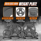 Yes4All Standard 1-Inch Grip Weight Plates, Cast Iron with Multiple Sizes from 2.5 lb to 35 lb for Strength Training, Weightlifting & Muscle Toning