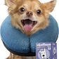 Inflatable Dog Cone Collar - Dog Neck Donut Cone Collar Alternative After Surgery - Soft Cone for Large Medium Small Dogs Cats - Alternative Recovery E Collar (Blue, S)
