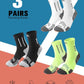 Compression Sport Running Socks: Athletic Crew Socks for Men Women Cycling Hiking Basketball Work,3 Pairs