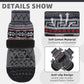 KOOLTAIL Dog Socks to Prevent Licking Paws for Hardwood Floors Anti Slip, Winter Warm Pet Boots&Paw Protector with Grippers, Double Sides Dogs Shoes Booties for Small Medium Large Senior Puppy Grey S