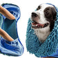 Tuff Pupper Quick Dry Towel for Dogs | Ultra Absorbent Microfiber Shammy | Extra Large 35x15 Size Dog Bath Towel | Comfortable Hand Pockets | Indoor Outdoor Use | Durable Material | Machine Washable