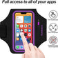 Armband for iPhone 16 Pro Max/16 Plus/15 Pro Max/15 Plus/iPhone 14 Pro Max/14 Plus/13,12,11 Pro Max/XS Max,Water Resistant Sport Armband with Zipper Slot for Airpods and Keys (Purple)