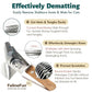 FelineFun Cat Brush for Dematting & Deshedding, 2 in 1 Undercoat Rake, Efficiently Remove Loose Hair & Matted Fur, Professional Shedding Comb for Indoor Cats & Long Haired Cats