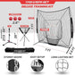 PowerNet Baseball Softball Practice Net 7x7 with Baseball Accessories for Practice Pitching, Batting & Fielding, Ball Caddy, Weighted Baseballs, Tee