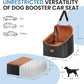 Dog Car Seat for Small Dogs - Puppy Car Seat with Safety Strap & Waterproof Padding, Portable Pet Carrier for Cars, Trucks & SUVs, Comfortable Elevated Bed for Pets Up to 35lbs (Black/Coffee)