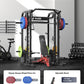 Major Fitness Smith△ Machine Drone2 Premium, All-in-One Home Gym Squat Rack with Aluminum Pulley Set , Weight Bar, Dual LAT Pull-Down Systems & Cable Crossover Machine for Full-Body Workouts