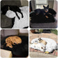 GGIB Calming Dog Bed Fluffy Plush Dog Mat for Furniture Protector with Removable Washable Cover for Large Medium Small Dogs and Cats (Medium, Black)
