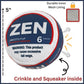 Zen Pupper Deckies Parody Dog Toy - Plush Squeaky and Crinkle Funny Dog Toy (Smooth Pup)