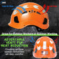 AOLAMEGS Construction Safety Hard Hat - ANSI Z89.1 Type Ι OSHA Approved Safety Helmets with Chin Straps Lightweight Reflective Vented ABS Hard Hats For Men Women Industrial Workwear 6-point Suspension