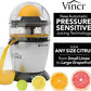 Vinci Hands Free Electric Citrus Juicer, 1-Button Juicer Machine, Orange Lime Grapefruit Lemon Squeezer, Easy to Clean Orange Juicer Squeezer, Black/Stainless Steel