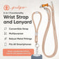 Pulpo 2-in-1 Cell Phone Wrist Strap and Lanyard Dusty Pink - Anti Theft Lanyard for Men & Women, Wrist Straps for Phones, Lanyards for Smartphones, Adjustable Cellphone Leash & Safety Strap Tether